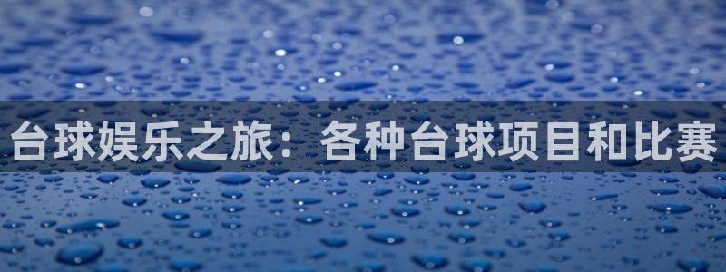 太阳成集团tyc9728：台球娱乐之旅：各种台球项目和比赛